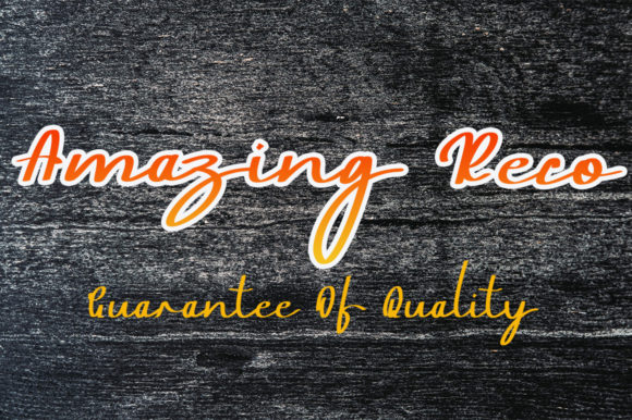 Amazing Reco: A Font for Elegant Handmade Creations