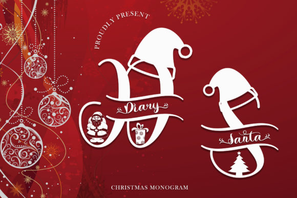 Diary Santa Monogram: A Charming Script Font