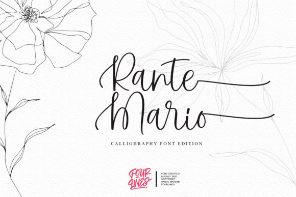 Discover Rante Mario: A Handwritten Font for Editorial Elegance