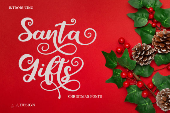 Elevate Your Editorial Design with Santa Gifts Font