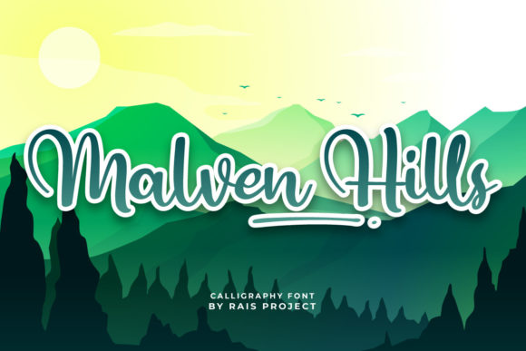Malven Hills: A Handwritten Font for Elegant Branding