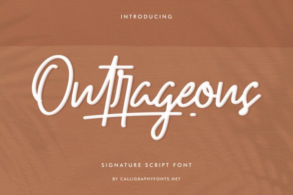 Outrageous: A Graceful Script Font for Editorial Design